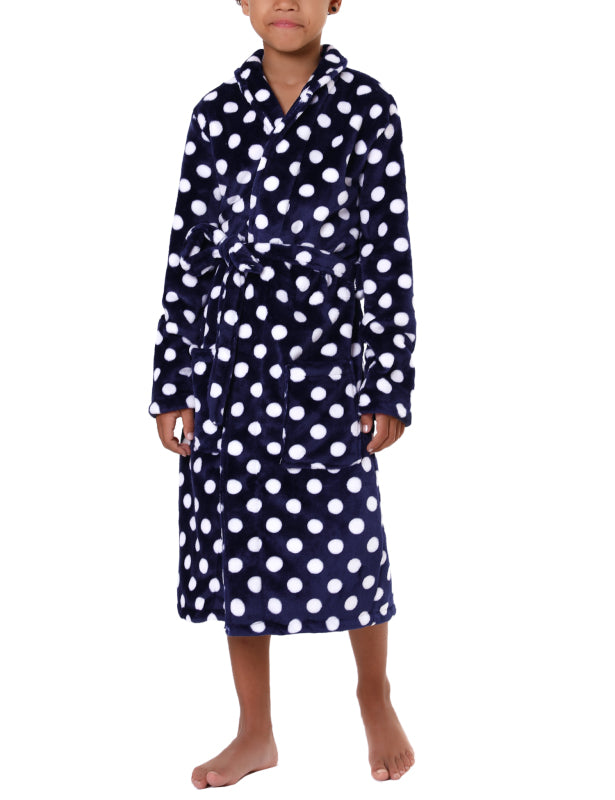 Children'S Lapel Star Flannel Nightgown