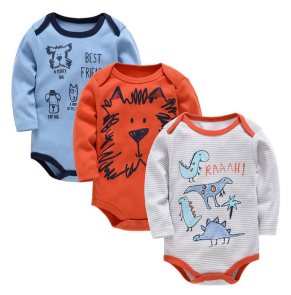 Boys Girls Bodysuit 3 PCS - BabyOlivia
