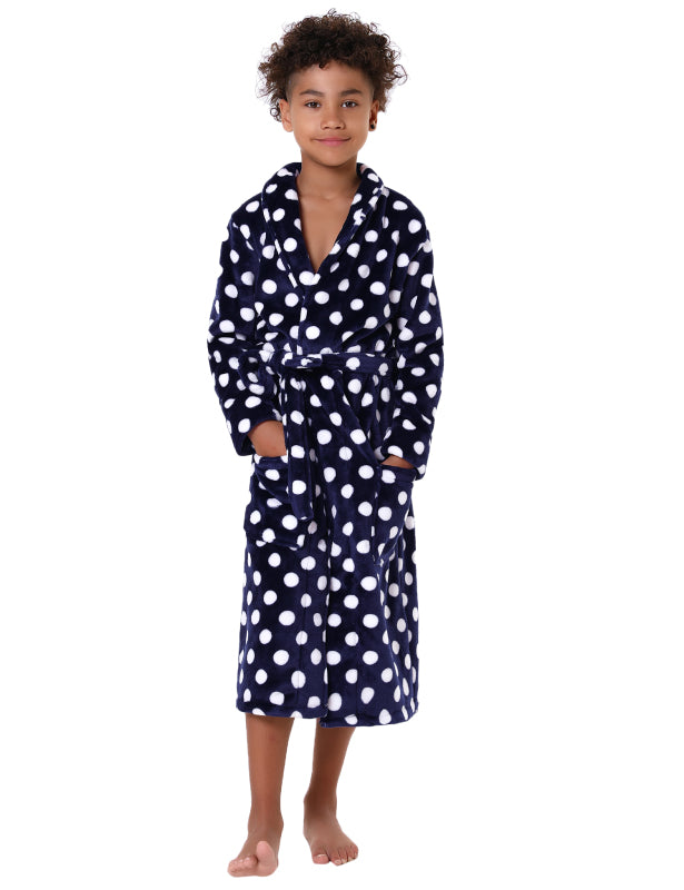 Children'S Lapel Star Flannel Nightgown