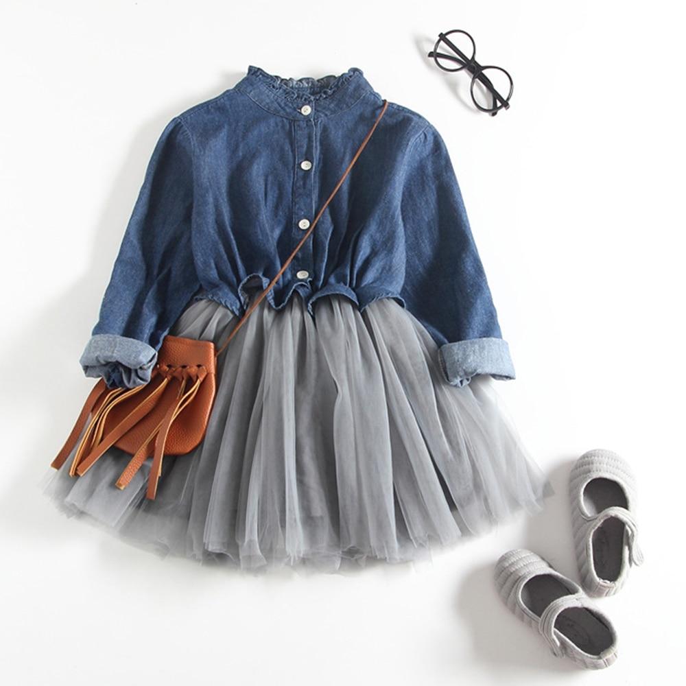 Long-sleeve Denim Dress