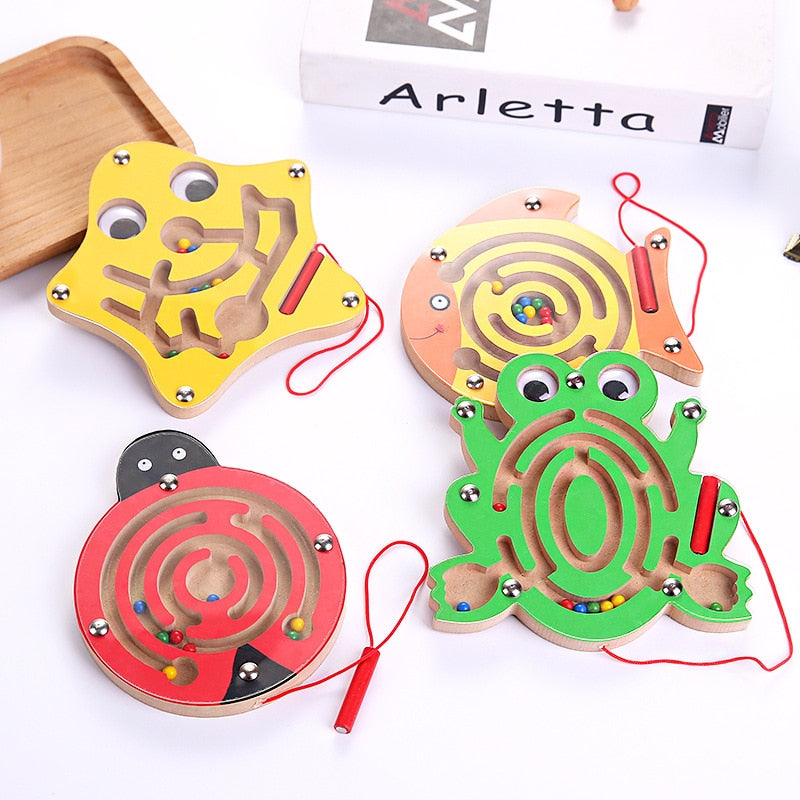 Montessori Wooden Labyrinth Toy - BabyOlivia