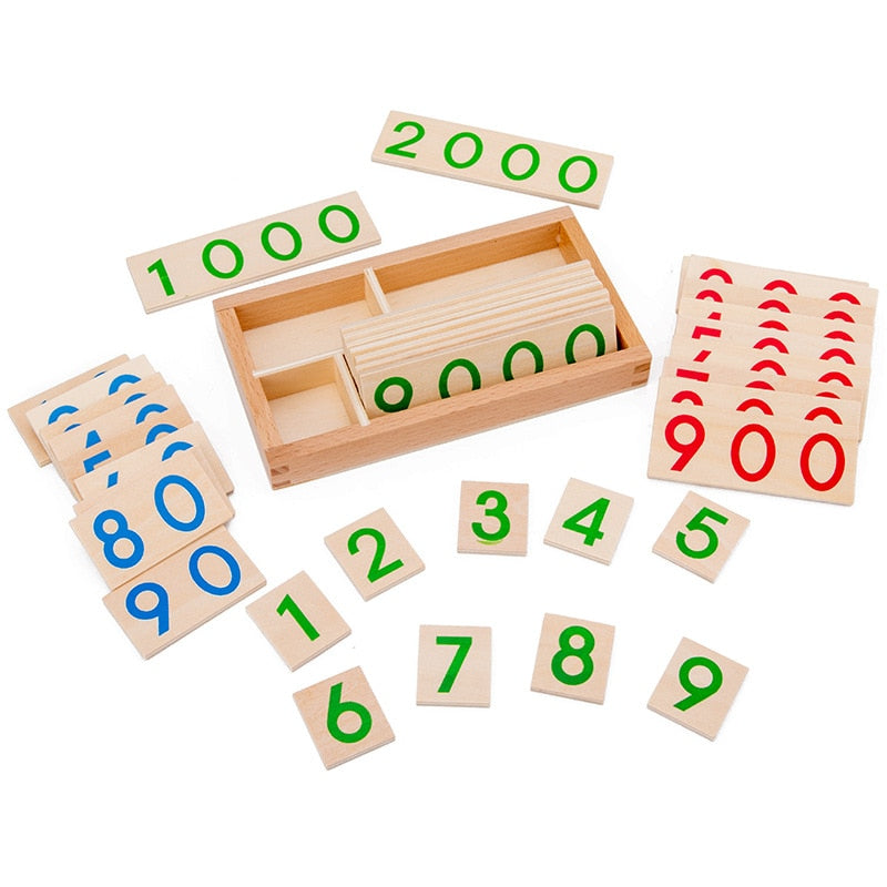 Kids Montessori Numbers Learning Cards