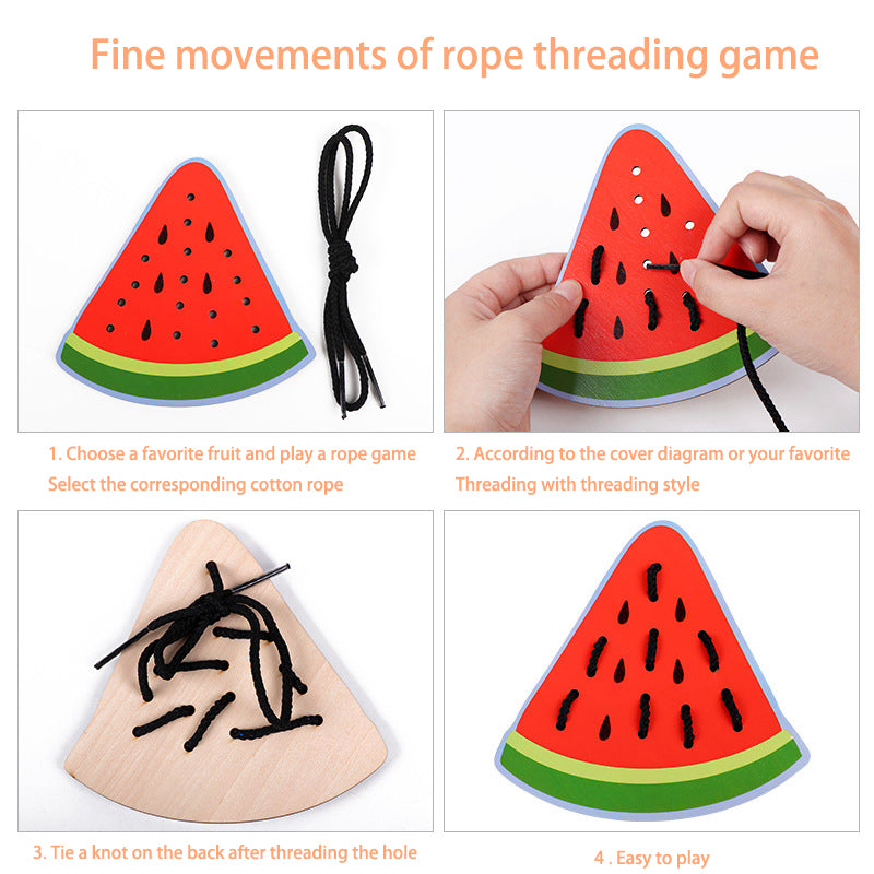 Fruit & Animals Sewing Set Toy
