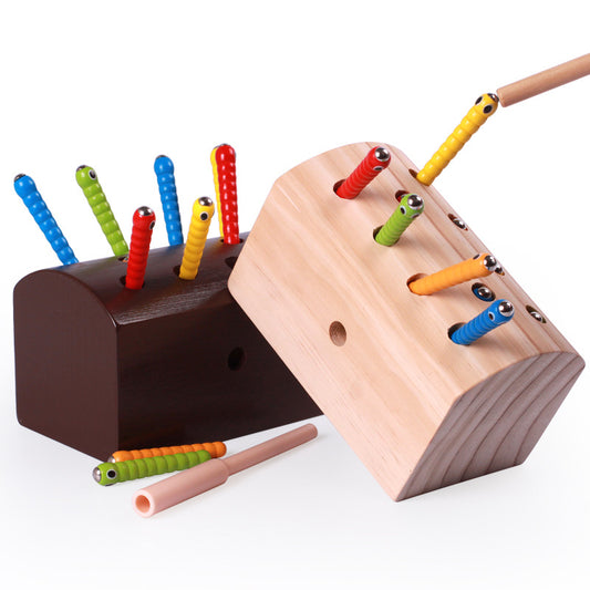 Montessori Wooden Bug Catch Game