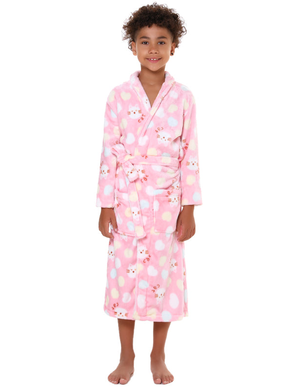 Children'S Lapel Star Flannel Nightgown