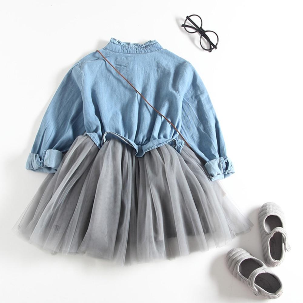 Long-sleeve Denim Dress