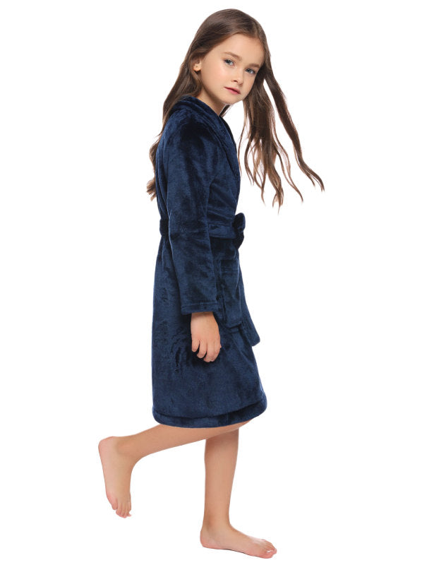 Children'S Lapel Flannel Nightgown