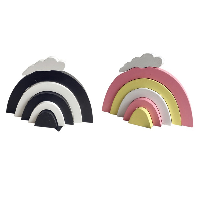 Colorful Wooden Rainbow Decor - BabyOlivia