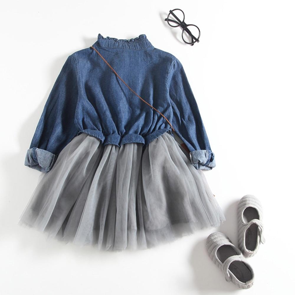 Long-sleeve Denim Dress