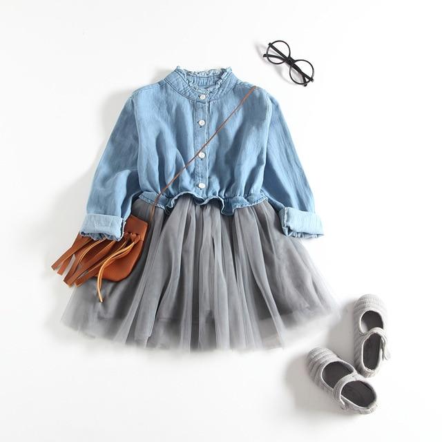 Long-sleeve Denim Dress