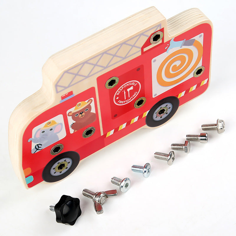 Kids Montessori Fire Truck Toy - BabyOlivia