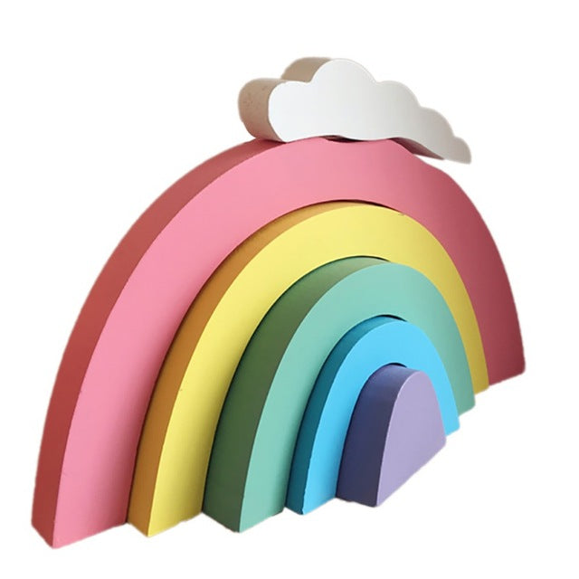Colorful Wooden Rainbow Decor - BabyOlivia