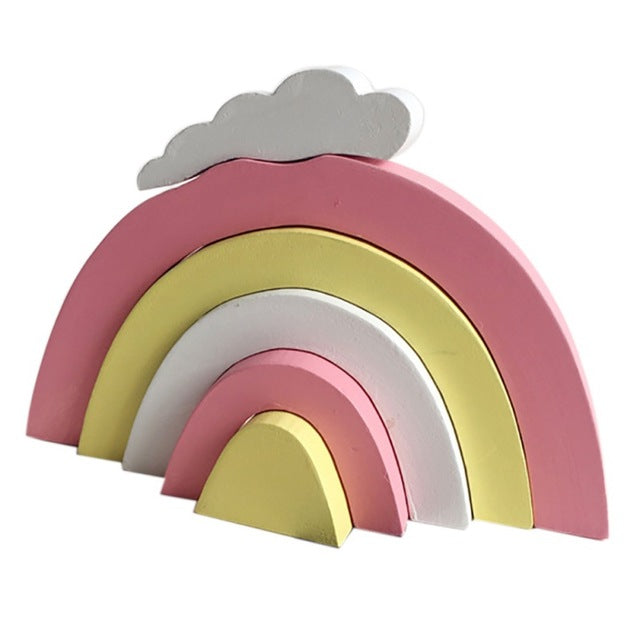 Colorful Wooden Rainbow Decor - BabyOlivia