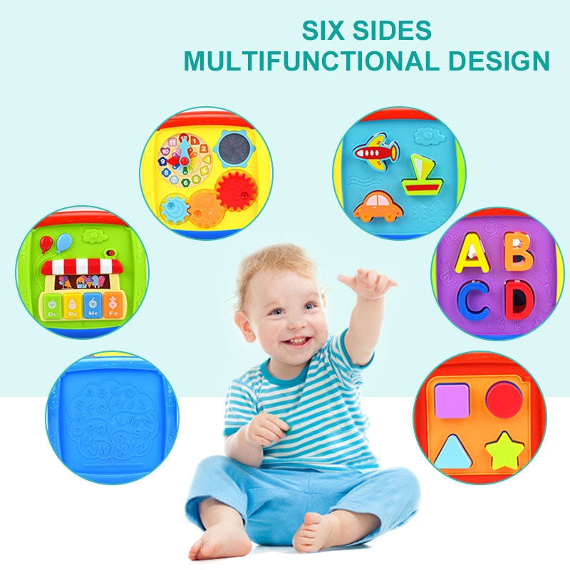 Musical Geometric Cube Toy - BabyOlivia