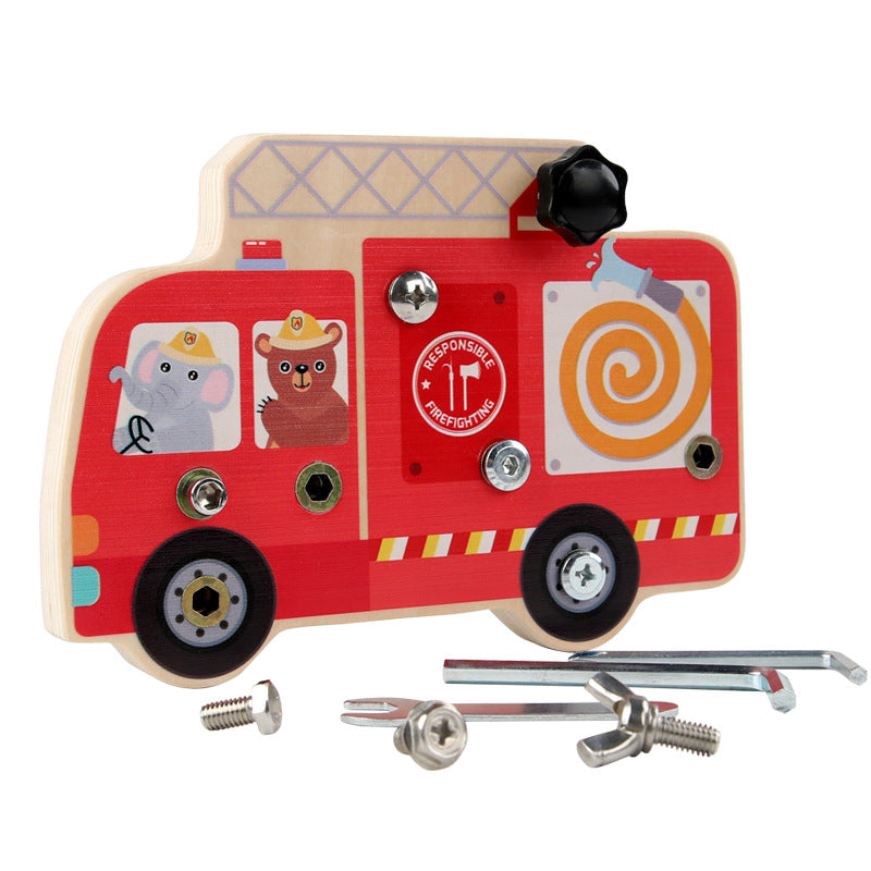 Kids Montessori Fire Truck Toy - BabyOlivia