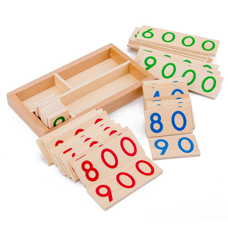 Kids Montessori Numbers Learning Cards