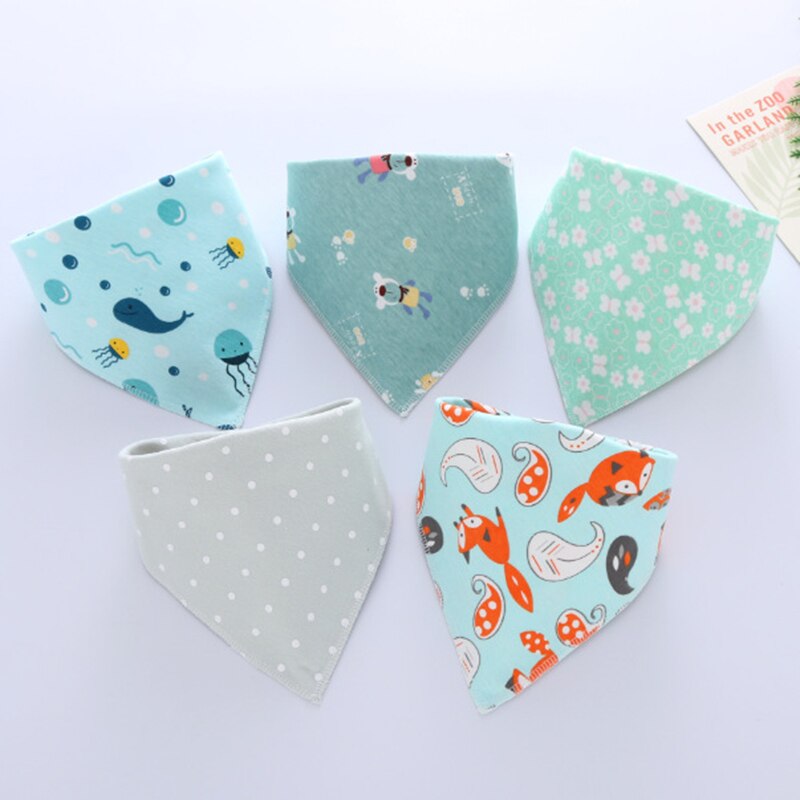 Baby Cotton Bibs - 5 Pcs - BabyOlivia