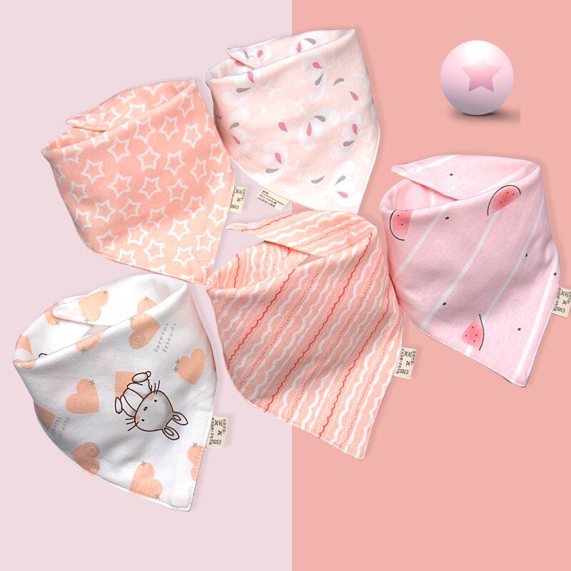 Baby Cotton Bibs - 5 Pcs - BabyOlivia