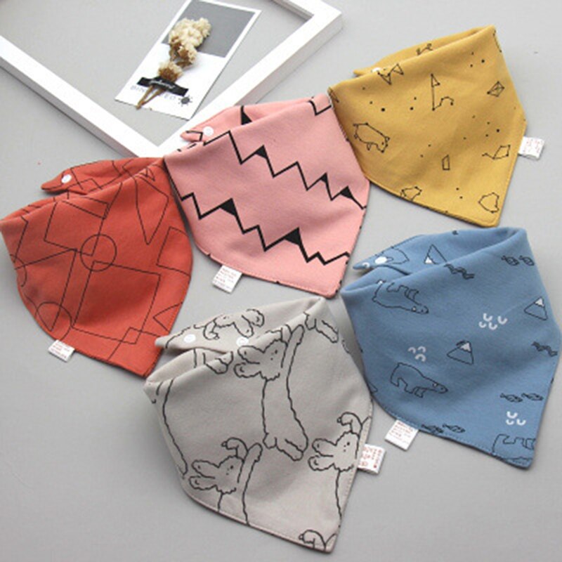 Baby Cotton Bibs - 5 Pcs - BabyOlivia