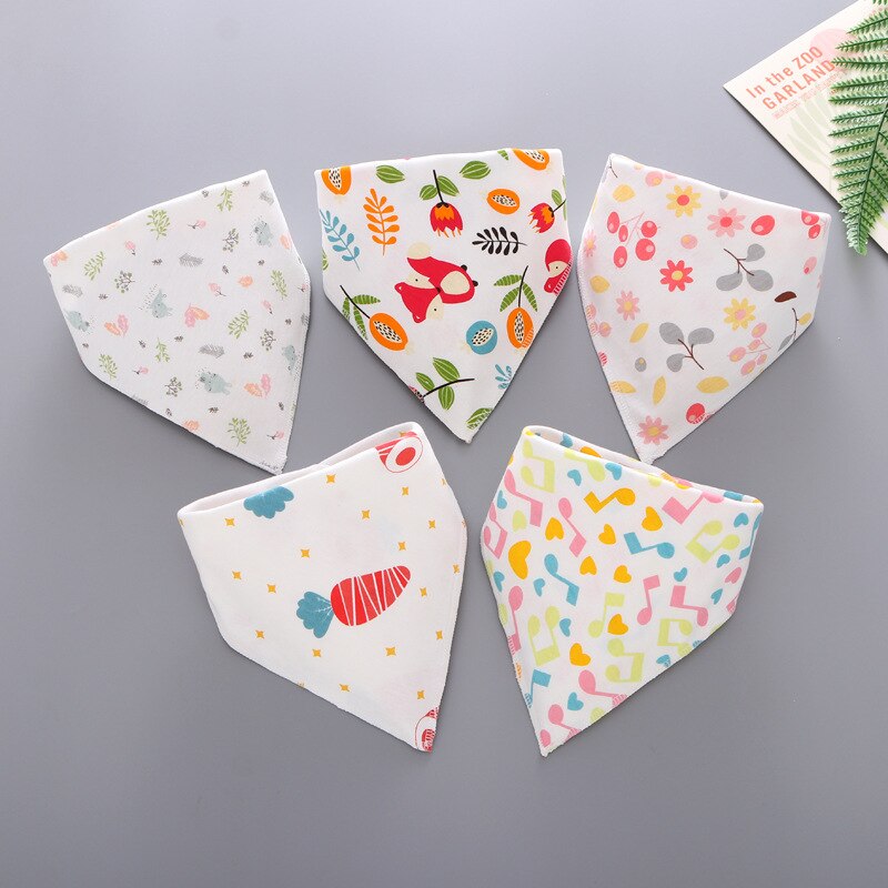 Baby Cotton Bibs - 5 Pcs - BabyOlivia