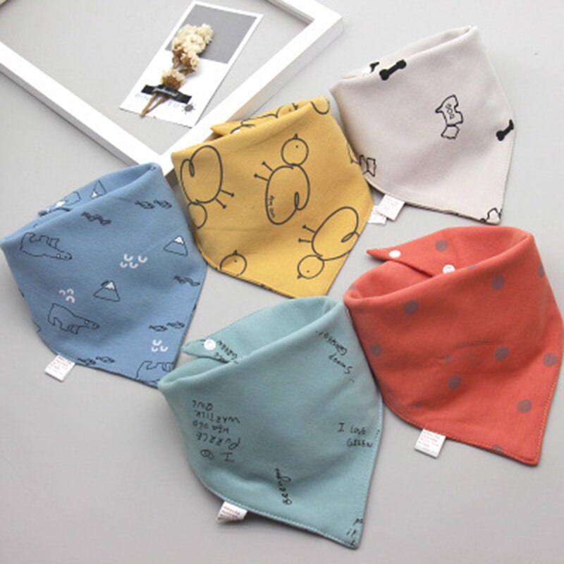 Baby Cotton Bibs - 5 Pcs - BabyOlivia