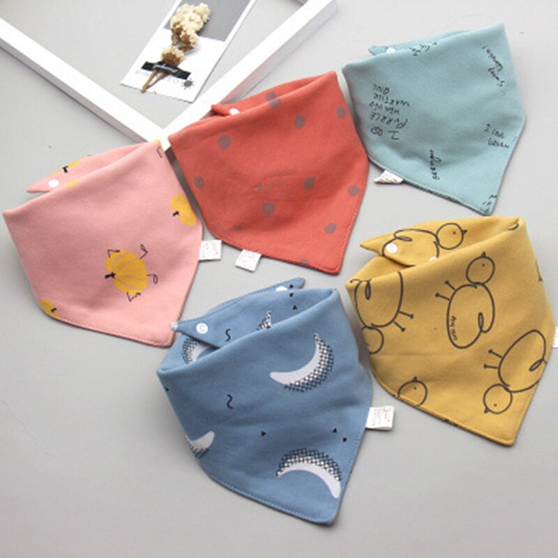 Baby Cotton Bibs - 5 Pcs - BabyOlivia