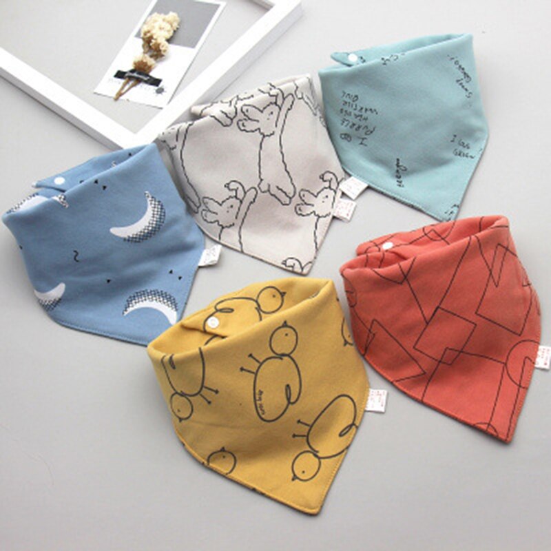 Baby Cotton Bibs - 5 Pcs - BabyOlivia