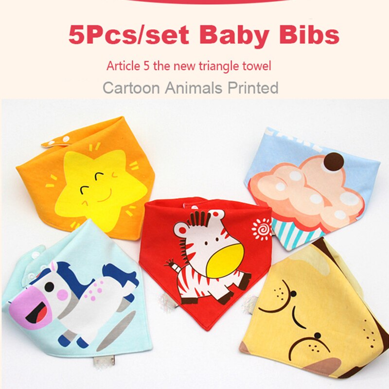 Baby Cotton Bibs - 5 Pcs - BabyOlivia