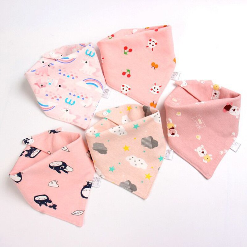 Baby Cotton Bibs - 5 Pcs - BabyOlivia