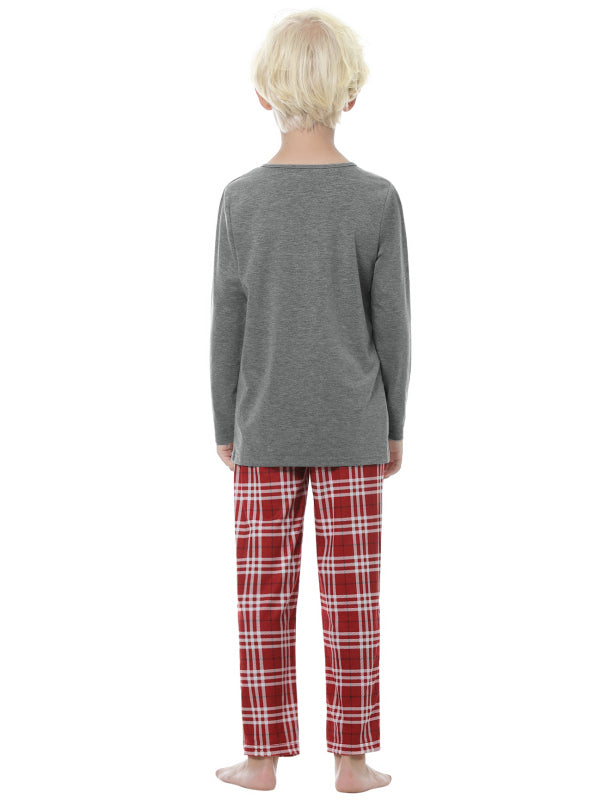 Boy's Open Door Button Cotton Pajama Set