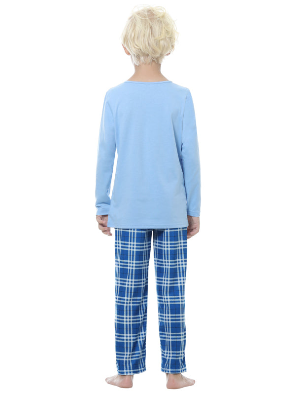 Boy's Open Door Button Cotton Pajama Set