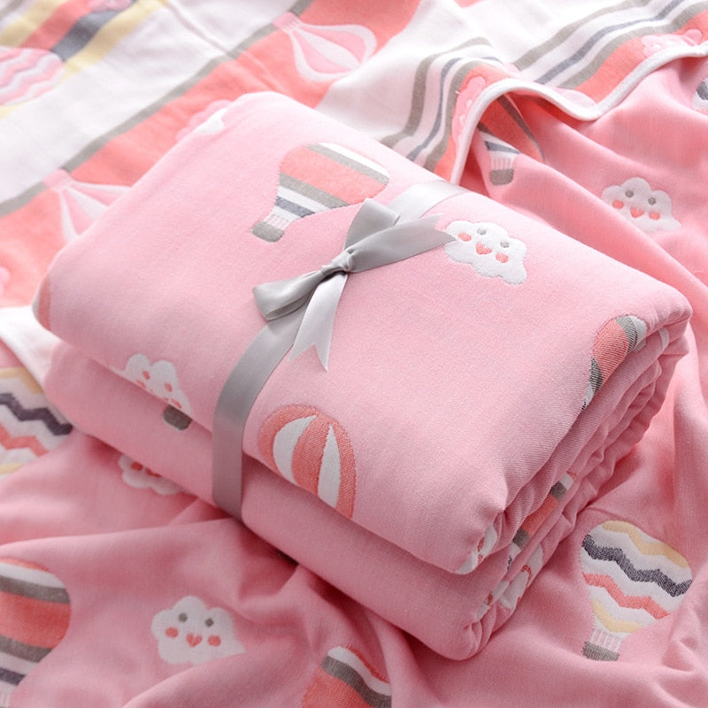 6 Layers Muslin Cotton Newborn Bath Towel Multi Use