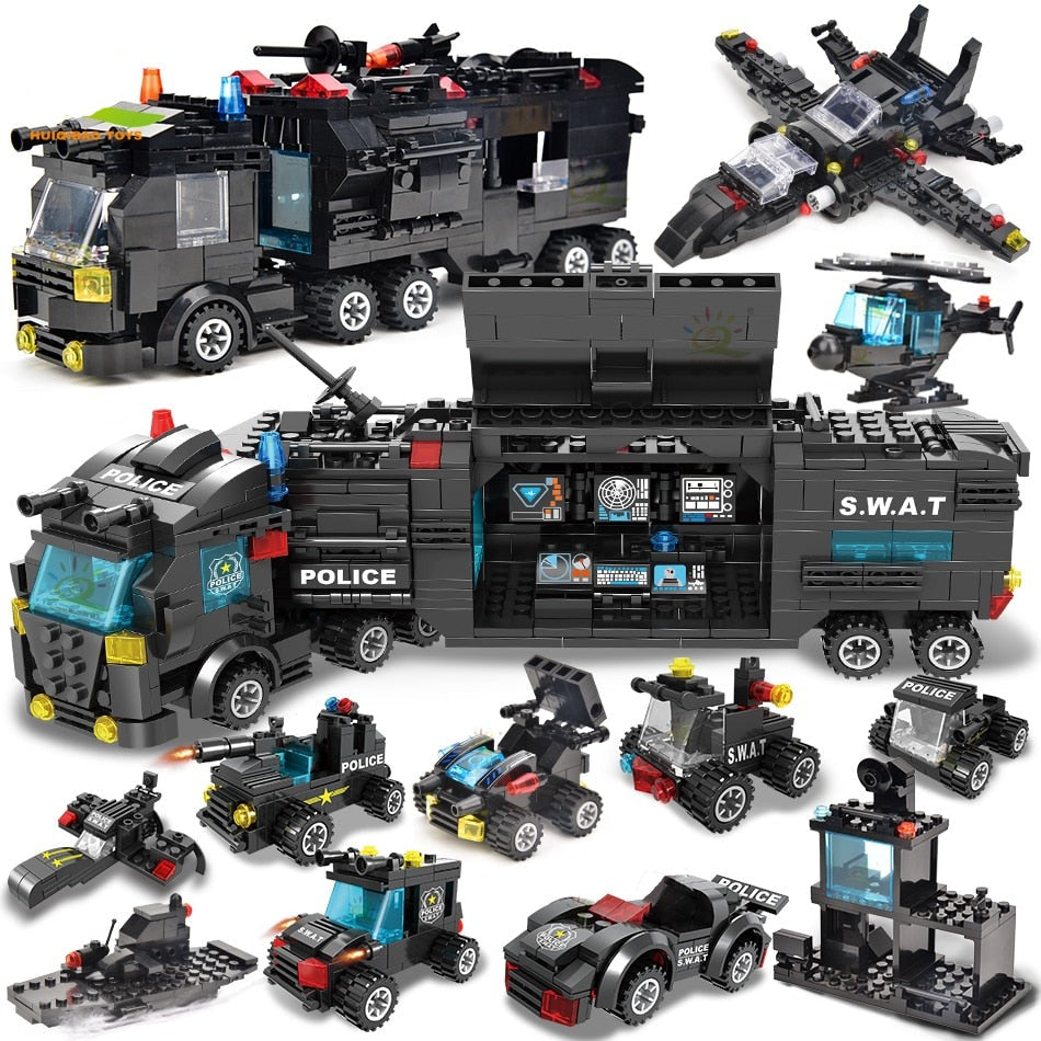 SWAT Police Station Building Blocks