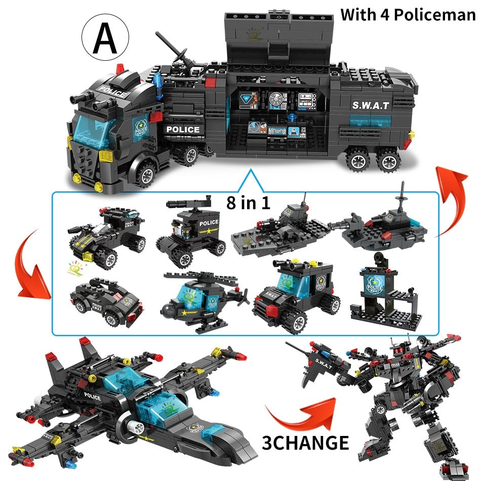 SWAT Police Station Building Blocks