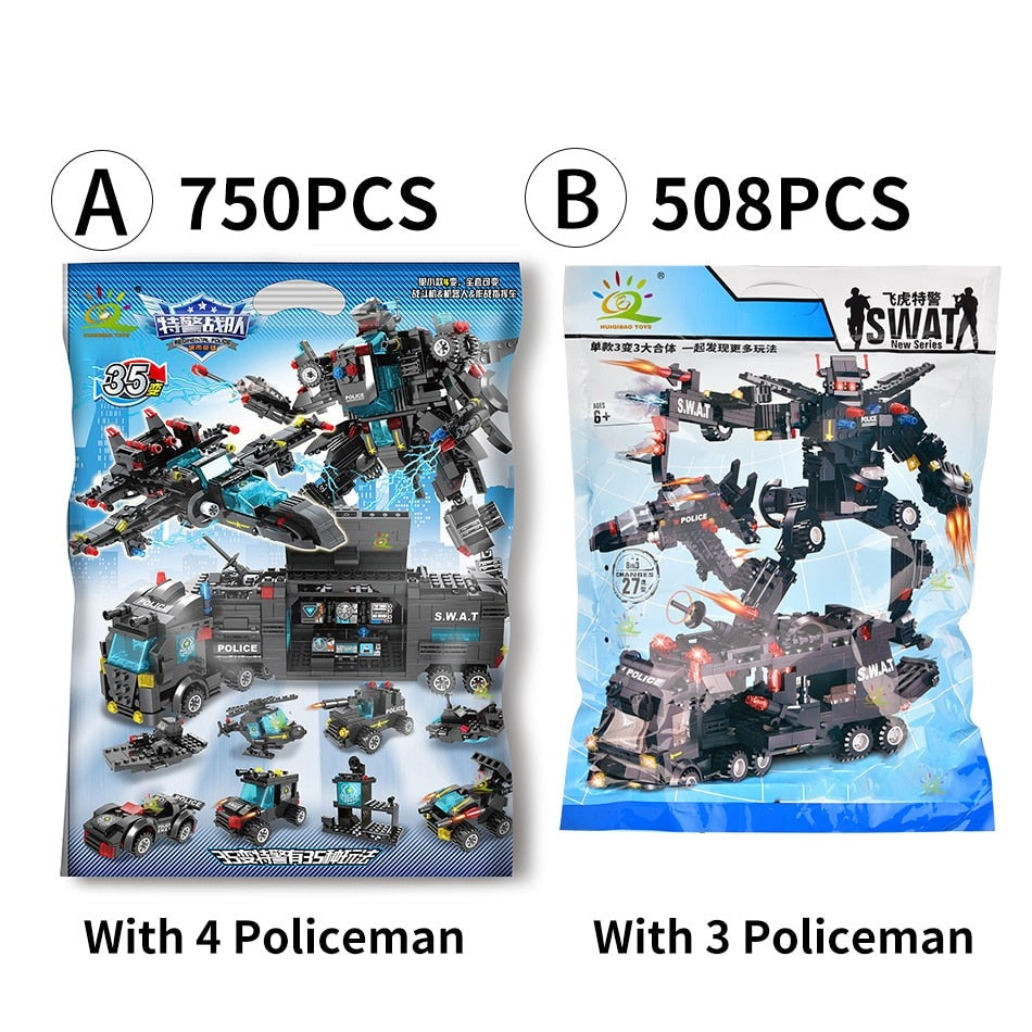 SWAT Police Station Building Blocks