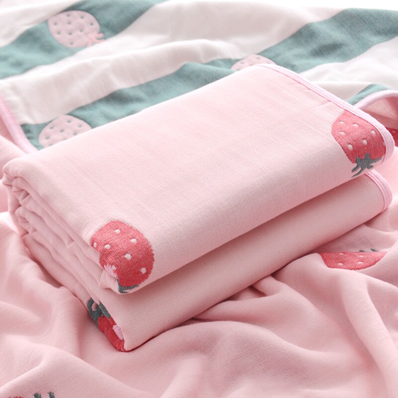 6 Layers Muslin Cotton Newborn Bath Towel Multi Use