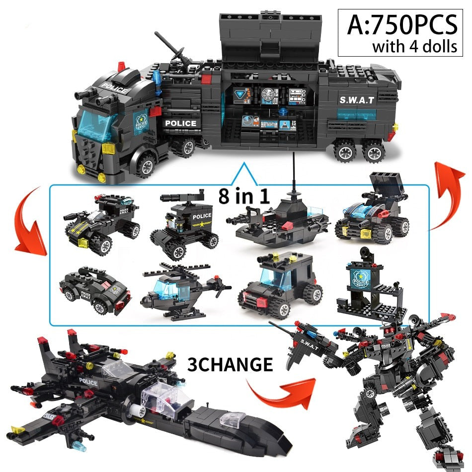 SWAT Police Station Building Blocks