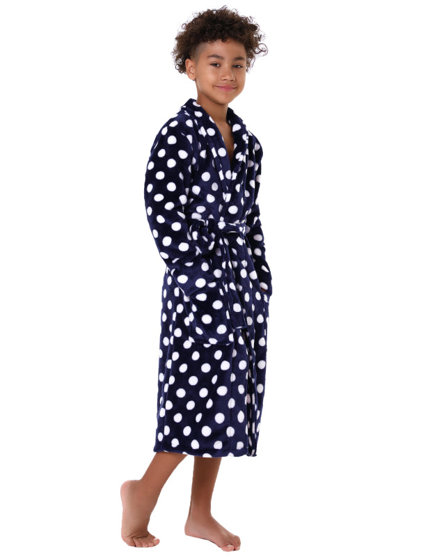 Children'S Lapel Star Flannel Nightgown