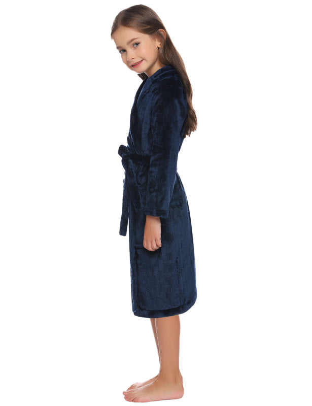 Children'S Lapel Flannel Nightgown