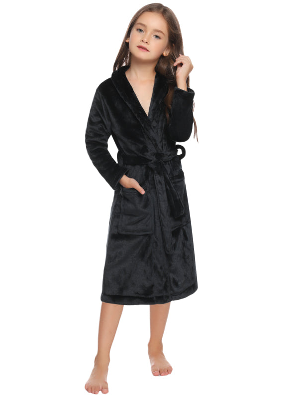 Children'S Lapel Flannel Nightgown