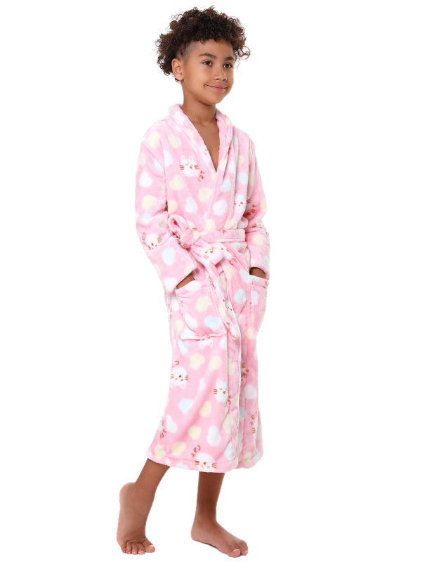 Children'S Lapel Star Flannel Nightgown