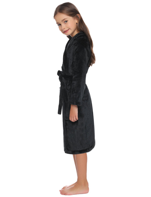 Children'S Lapel Flannel Nightgown