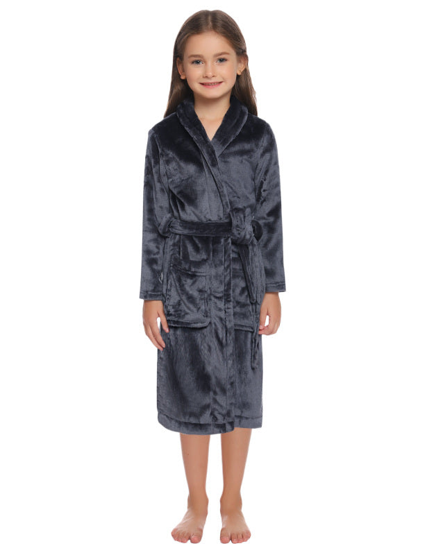 Children'S Lapel Flannel Nightgown