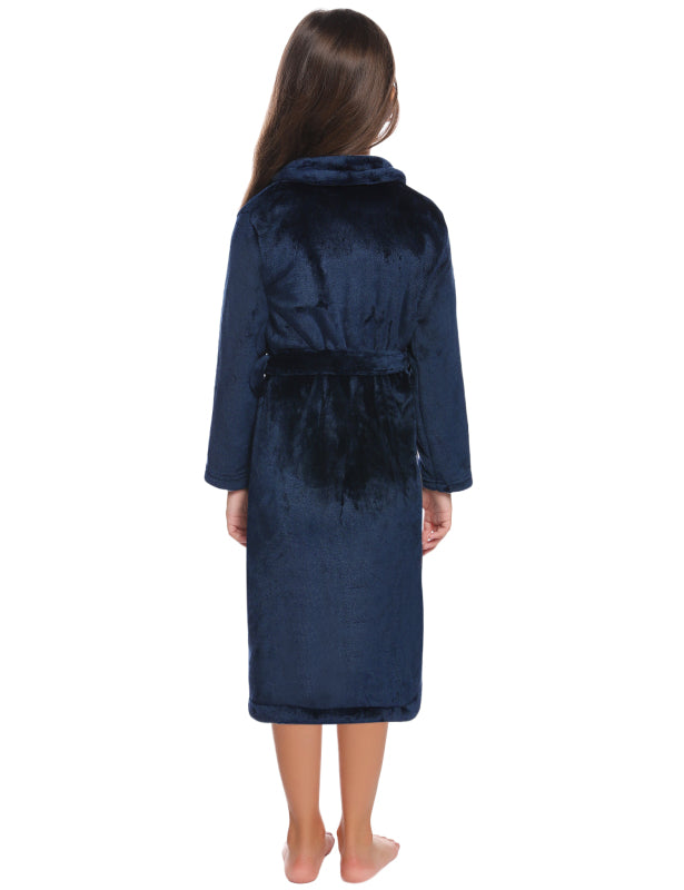 Children'S Lapel Flannel Nightgown