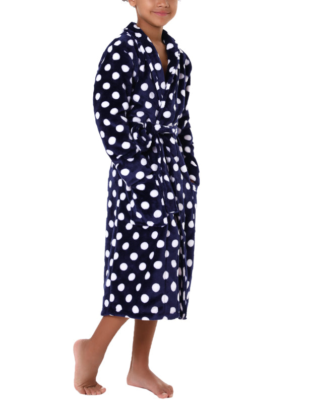 Children'S Lapel Star Flannel Nightgown