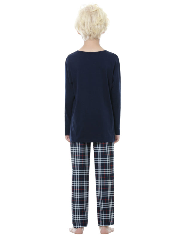 Boy's Open Door Button Cotton Pajama Set
