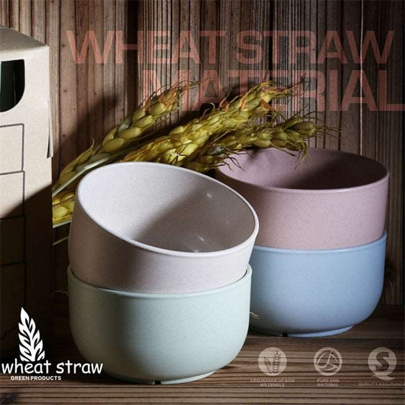 4PC/Set Wheat Fiber Bowl