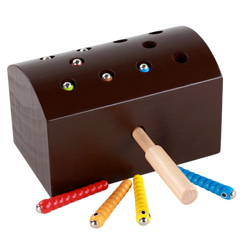 Montessori Wooden Bug Catch Game