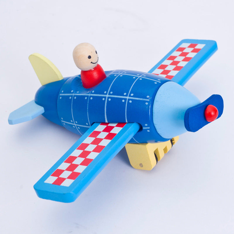 Kids Magnetic Rocket & Helicopter Wooden Toys