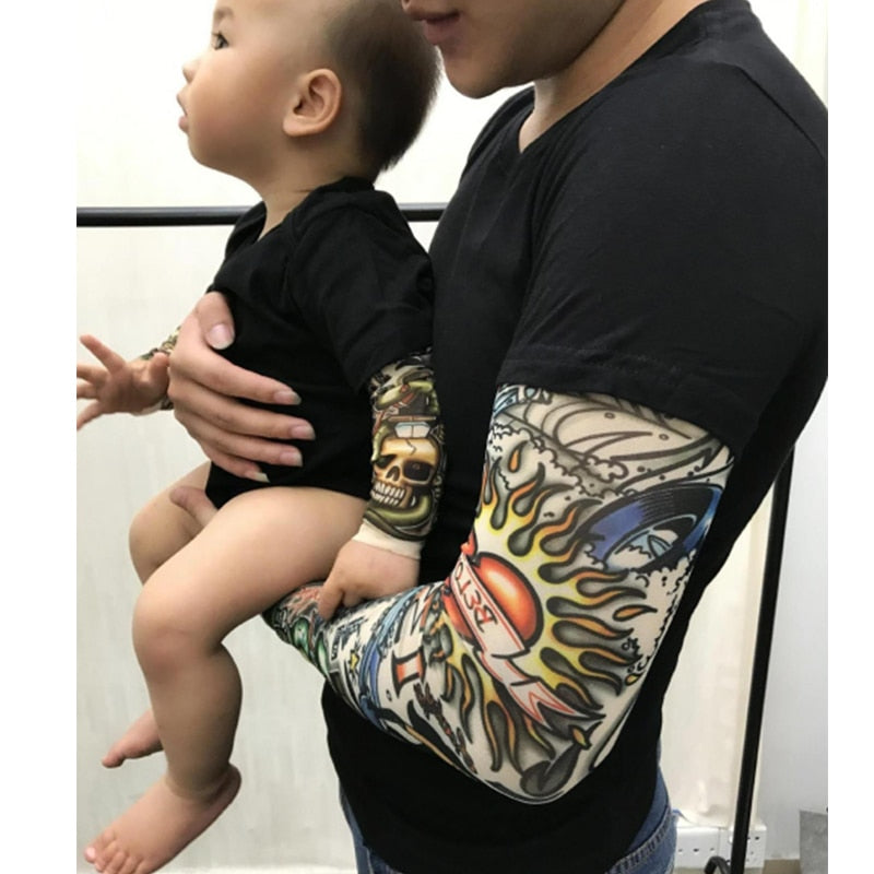 Baby Boys Romper Long Sleeve Tattoo